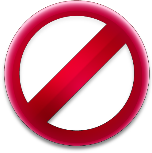 Prohibition Red Logo Icon - Cancel Icon (512x512)