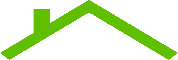 Green House Roof And Chimney Clip Art - Roof With Chimney Logo (600x204)