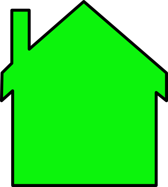 Bright Green House Clip Art At Vector Clip Art - Howth (540x598)