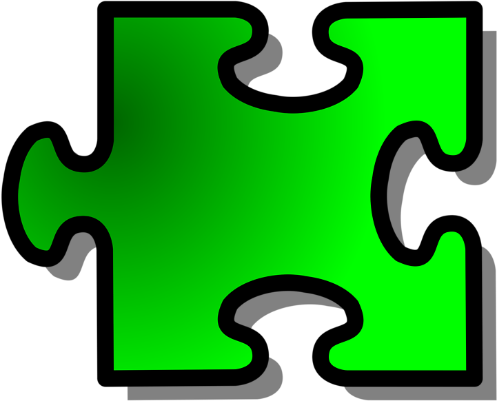 Illustration Of A Green Puzzle Piece - Puzzle Pieces Clip Art (958x958)