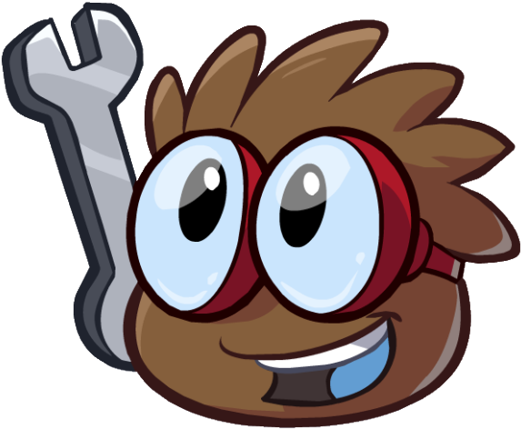 Brownpuffle123 - Club Penguin Puffles Marron (593x478)