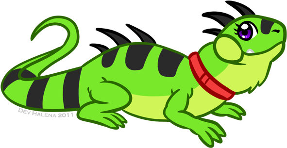 Kcol8 - Cute Iguana Cartoon Png (600x314)