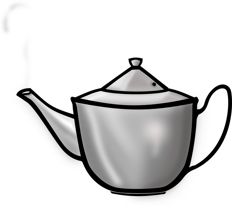 Tea Time With Stacked Cups And Kettle Clipart Vector - Tea Pot Clip Art (804x720)