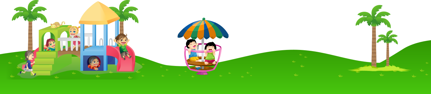 Animated Illustration Of Children Playing On The Playground - Playground (1390x305)