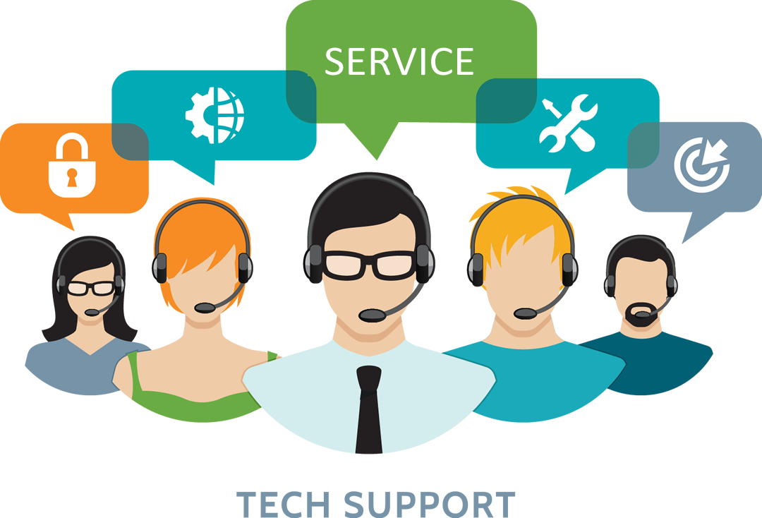 Computer Service - Support Technician Clip Art (1080x734)