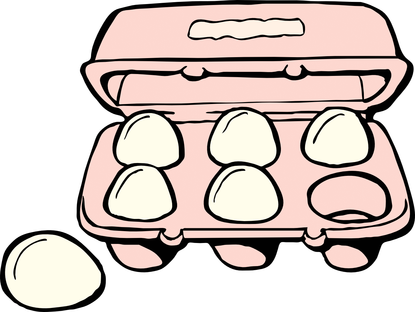 Egg Clipart Black And White - Eggs Clipart Black And White (1331x999)