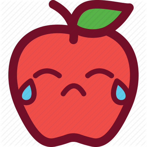 Sad Emoji Clipart Apple - Cute Icon (512x512)