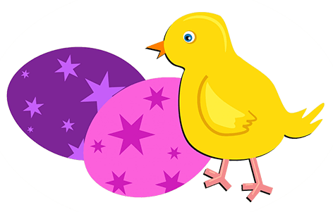 Funny And Cute Easter Clip Art - Transparent Background Easter Chick Png (850x543)