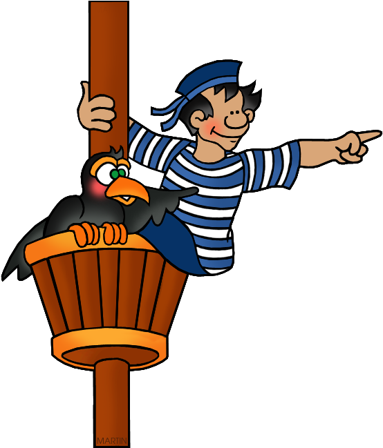 Crow's Nest - Christopher Columbus Clipart (631x648)