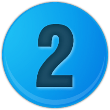 Blue Number 2 In Circle - Iconos De Numero 2 (400x400)