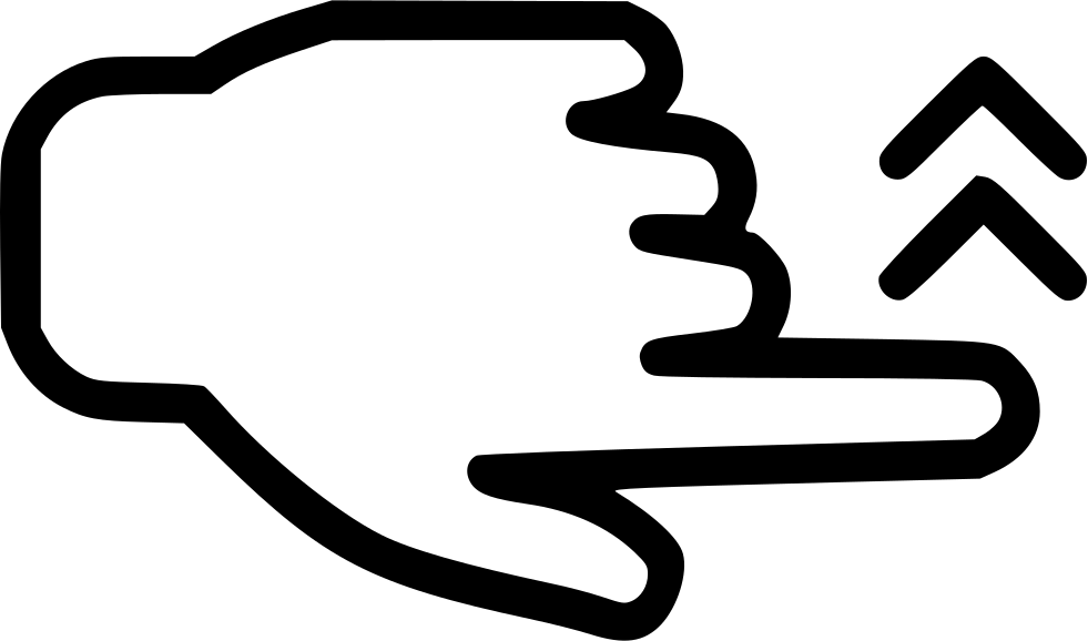 Swipe Touch Screen Hand Finger Up Comments - Icon (981x578)