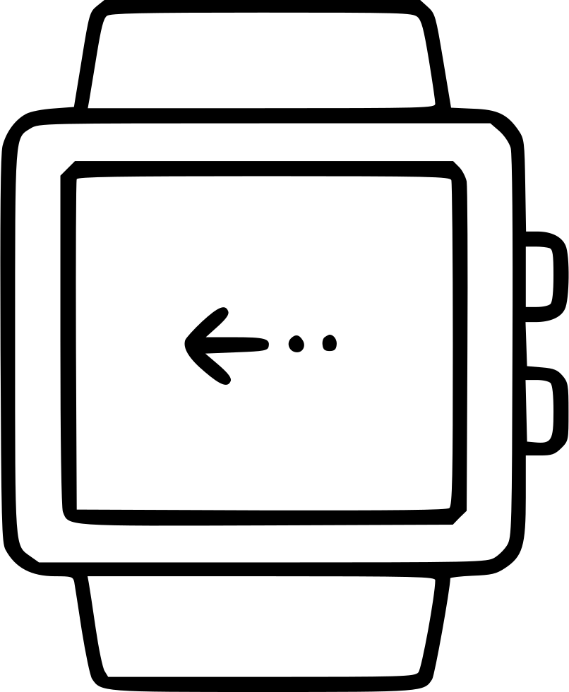 Smartwatch Swipe Finger Touch Screen Interface Arrow - Icon (806x980)