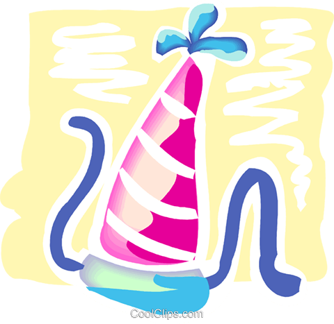 Party Hat Royalty Free Vector Clip Art Illustration - Party Hat Royalty Free Vector Clip Art Illustration (480x467)