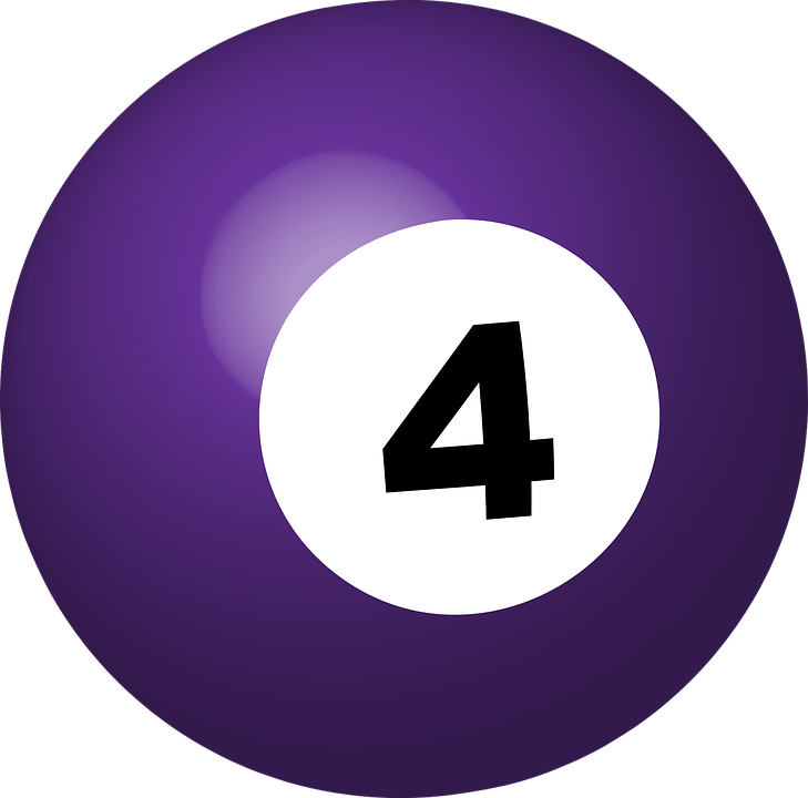 Number 4 Cliparts 4, Buy Clip Art - 4 Ball Pool Png (729x720)
