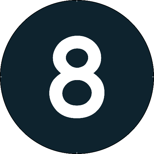 Click To See Printable Version Of Number 8 In Circle - Logo Pound Sterling (500x500)