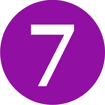 Number 7 Png - Circle (363x363)