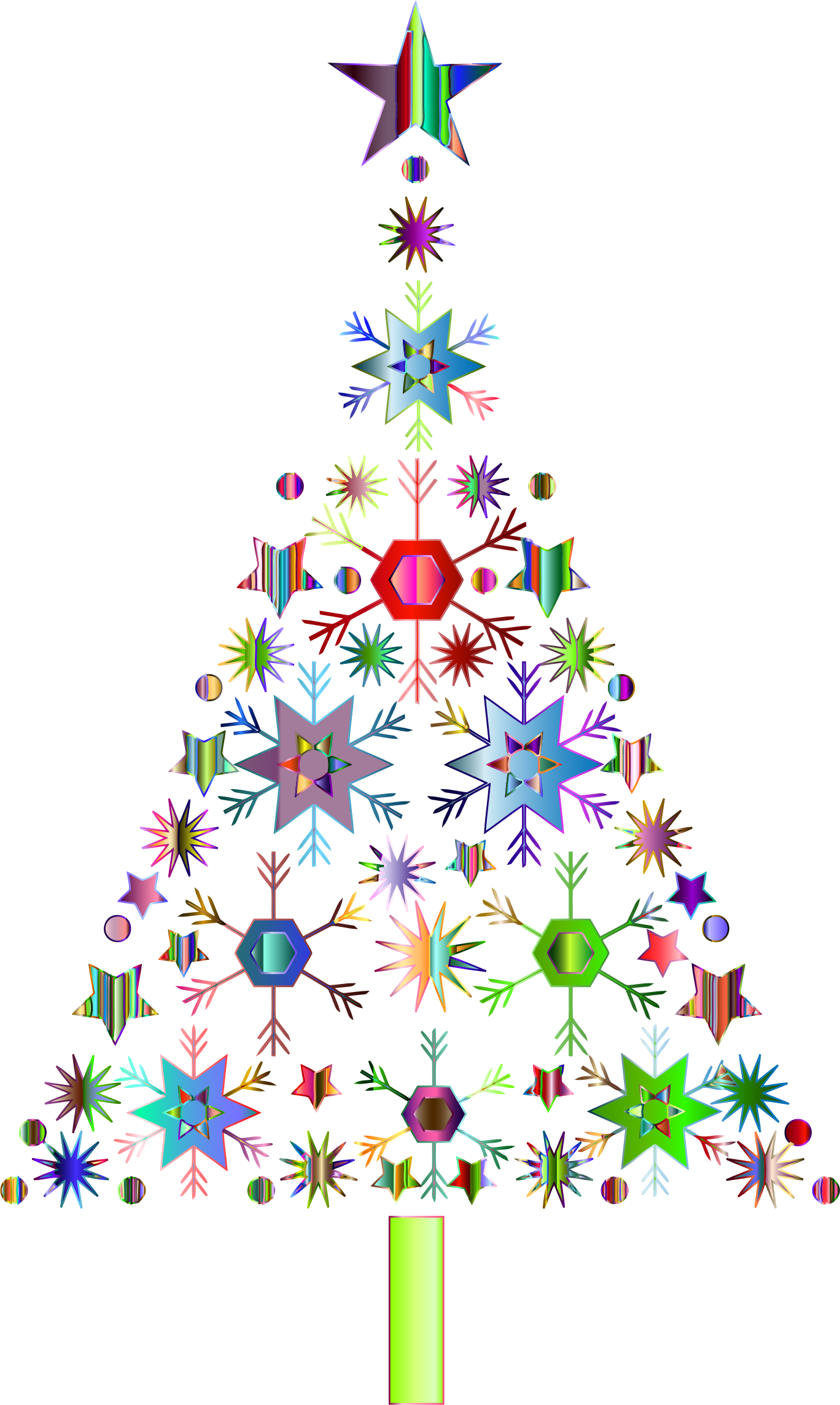 Big Image - Christmas Tree Clipart No Background (1368x2286)