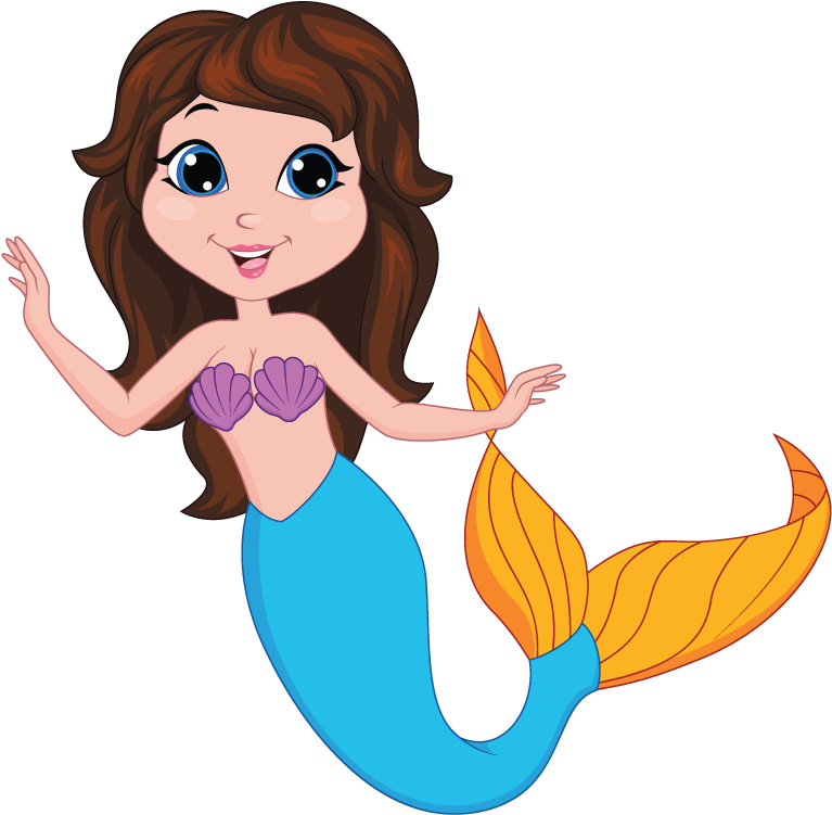 Lovely Mermaid Cartoon Images Wheelchair Kids Decorations - Cartoon Mermaid (800x800)
