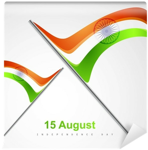 Indian Flag Stylish Wave Vector Design Wall Mural • - Flag Of India (400x400)