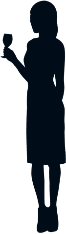 Woman With Wine Glass Silhouette - Woman Drinking Silhouette Png (512x512)