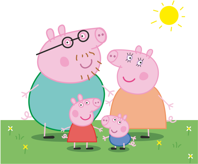 Daddy Pig Paultons Park Mummy Pig Children's Television - Peppa Pig Family Clip Art (709x592)