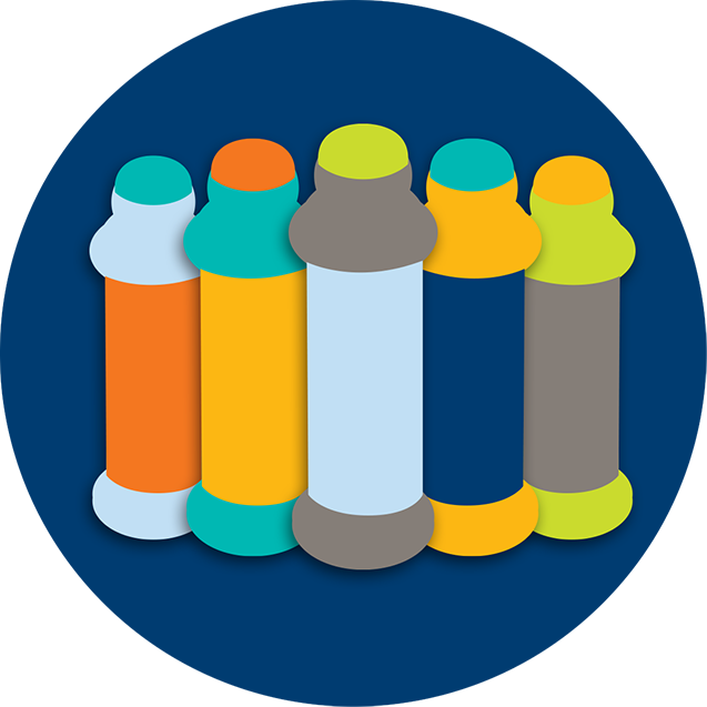 A Row Of 5 Bingo Daubers - Portrait Of A Man (637x637)