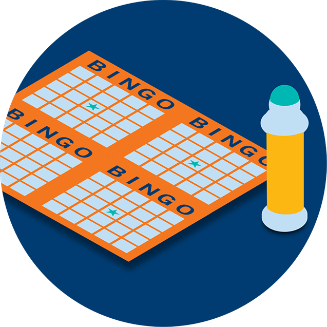 Bingo Cards Next To A Dauber - Bingo (637x637)