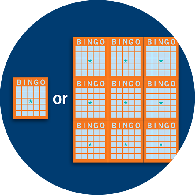 A Single Bingo Card And A Book Of 9 Bingo Cards - Bingo Card (637x637)