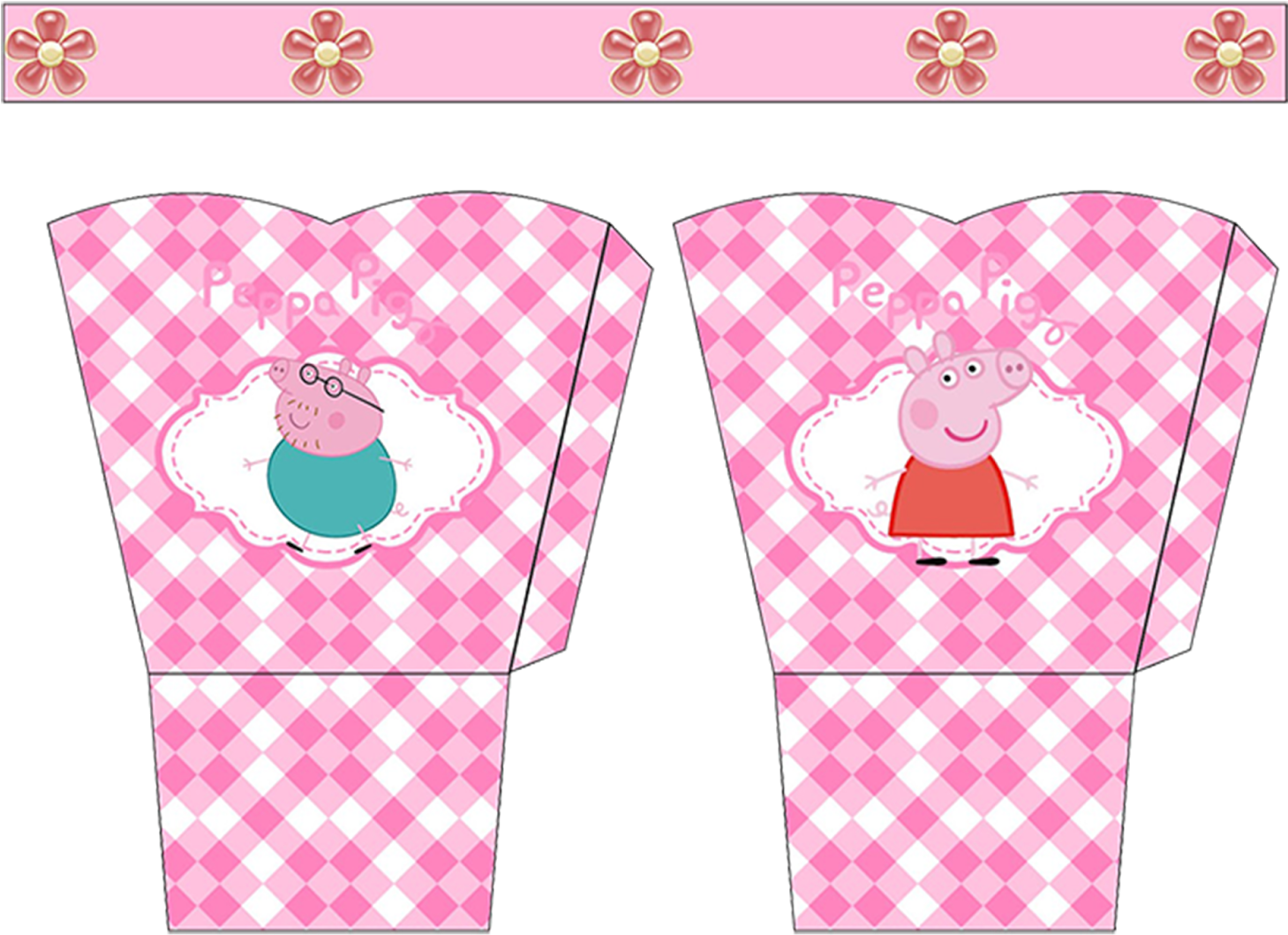Peppa Pig Free Printable Basket - Peppa Pig (1600x1238)