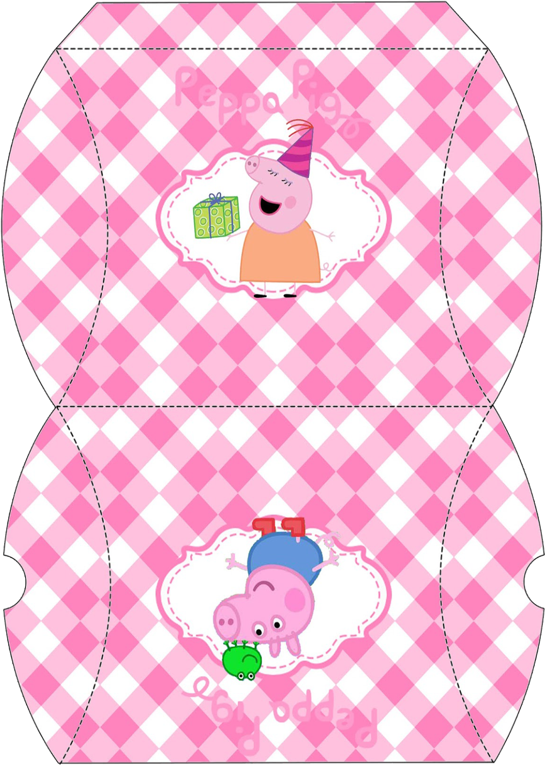 Peppa Pig And Family - Modelo Caixa Travesseiro Peppa Pig (1142x1600)