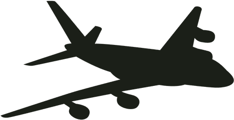 Airbus Airplane In Flight Silhouette - Airplane Silhouette (512x512)