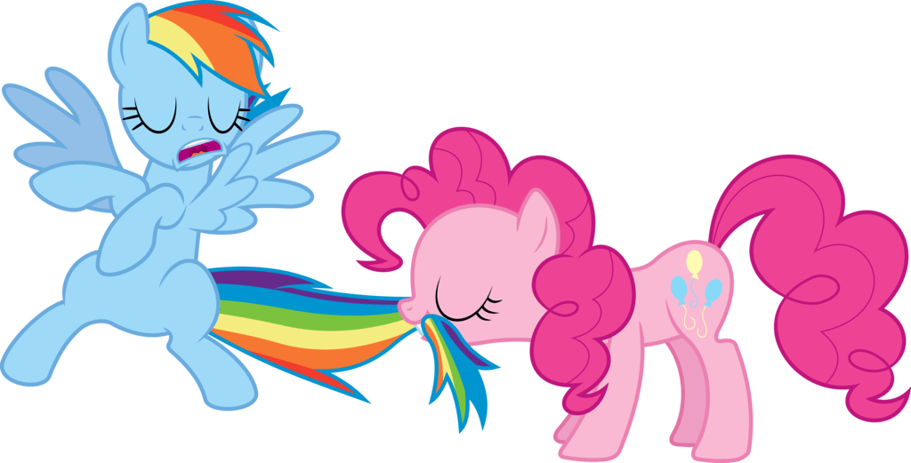 Pinkie Pie And Rainbow Dash Tail (1280x651)