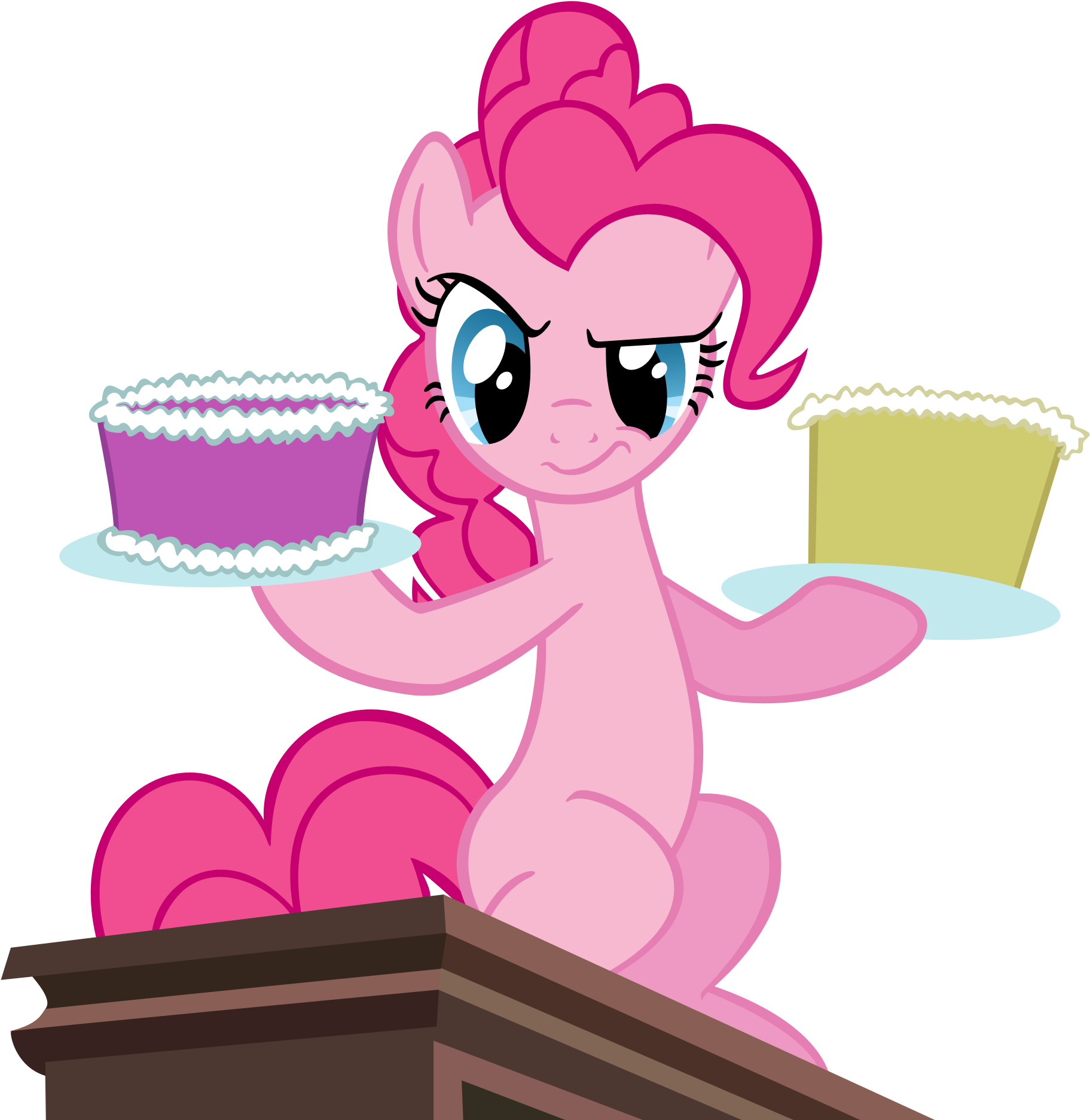 Pinkie Pie Assault By Rayne-feather - Pinkie Pie With Cake (1866x1928)