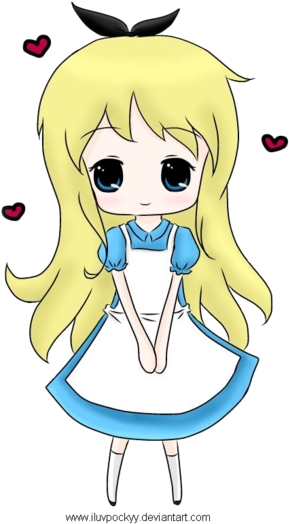 Chibi Alice In Wonderland Bunny - Alice In The Wonderland Chibi (500x549)