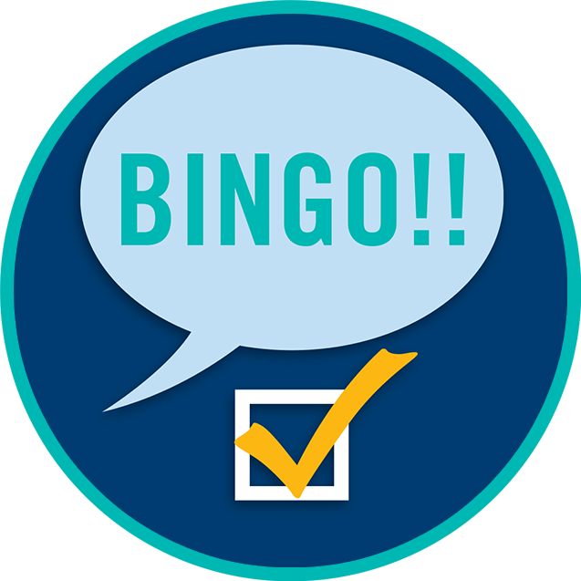 A Speech Bubble Saying “bingo ” With A Check Mark Below - Speech Balloon (637x637)