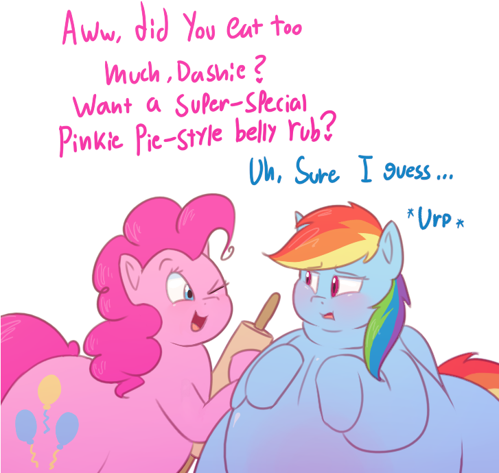 Piggy Pie, Pinkie Pie, Pudgy Pie, Rainblob Dash, Rainbow - Mlp Fat Pinkie Pie (726x704)