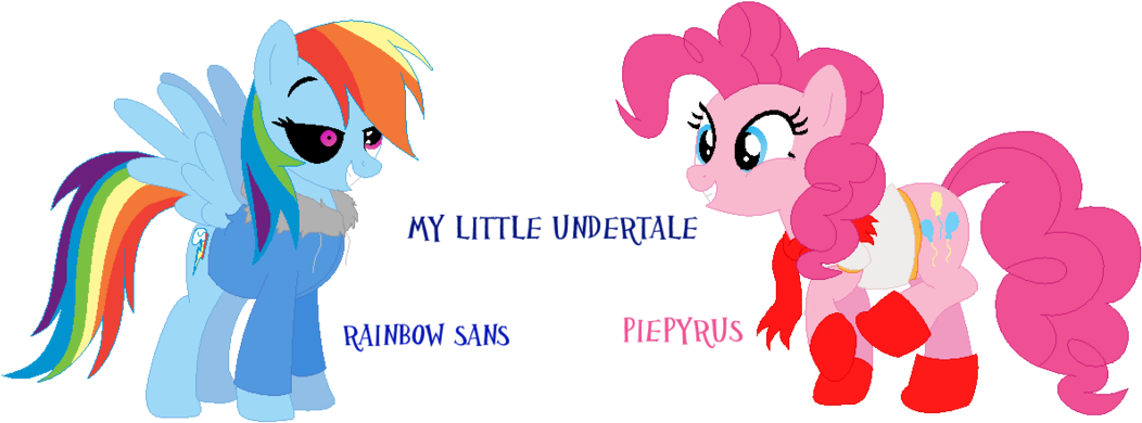 Rickyschwifty, Crossover, Papyrus, Papyrus , Pinkie - Mlp Sans And Papyrus (1280x499)