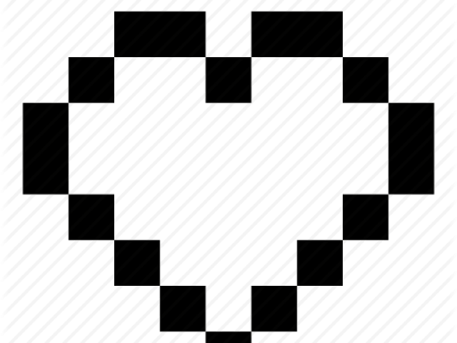 Heart Icons Pixelated - Pixel Heart Png (640x480)