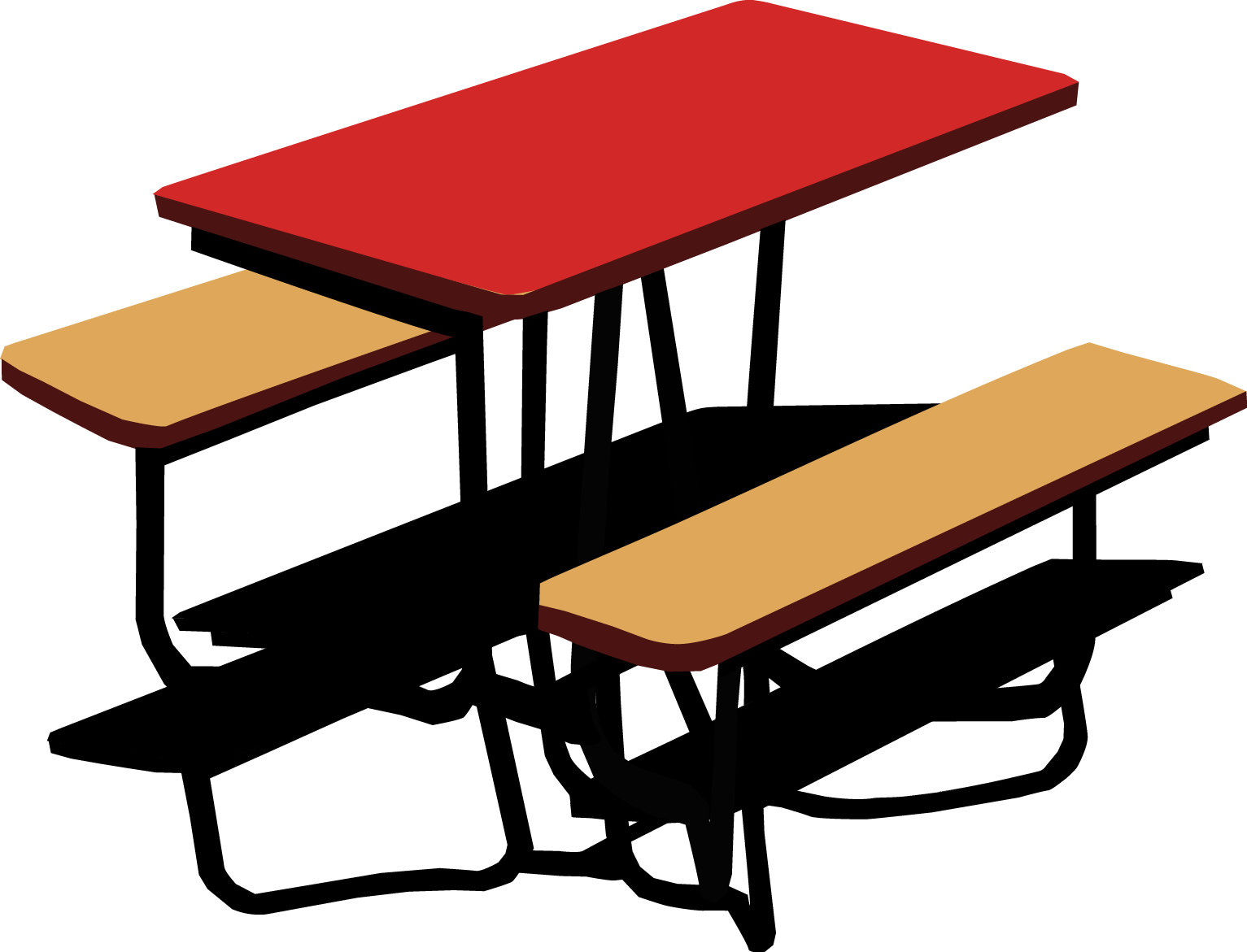 Table Bench Illustration - Bench (1533x1171)