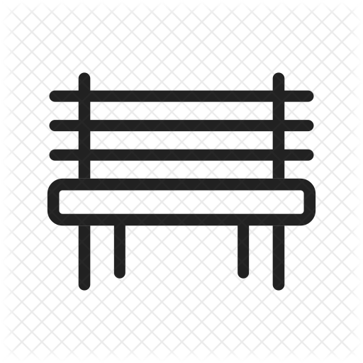 Garden Bench Icon - Vector Graphics (512x512)