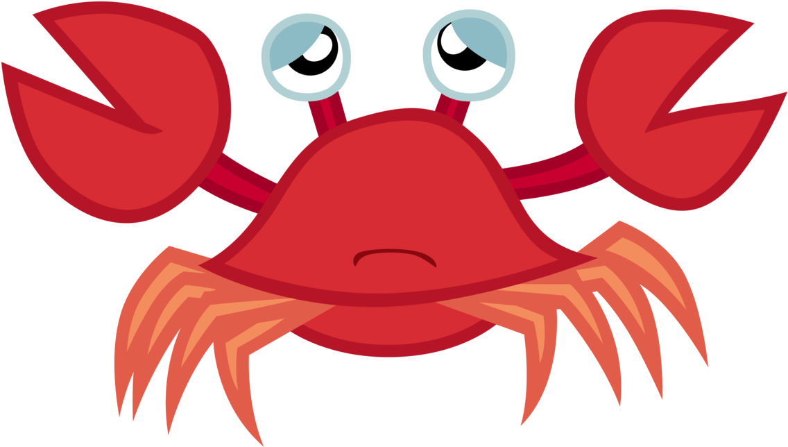 Crab Looking Sad By Tardifice - Sad Crab Vector (1171x683)