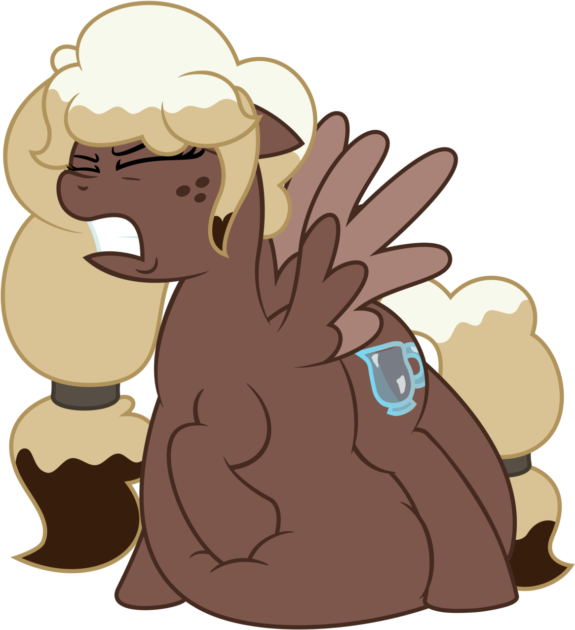 Mlp Sweet Mocha Blueberry Inflation My Art Vector Worstsousaphonehorse - Cartoon (1280x1280)