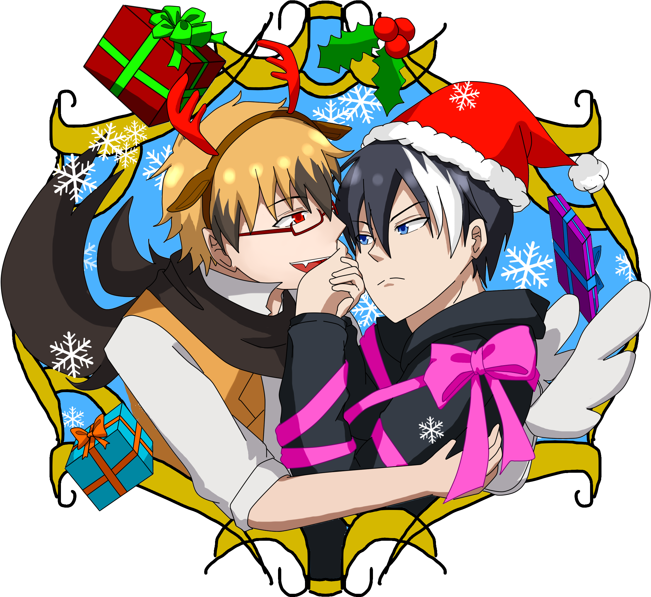 By Miacachan [servamp] Happy Holidays By Miacachan - Cartoon (2244x2592)
