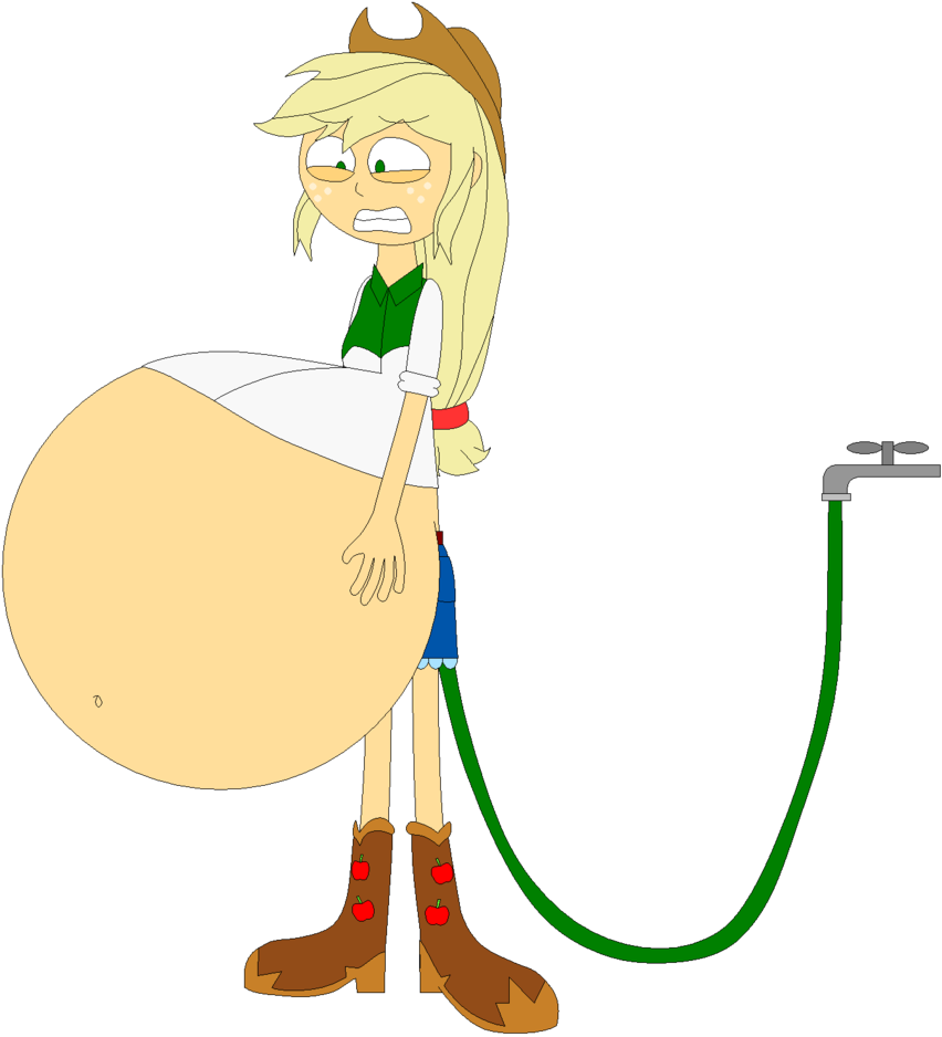 Applejack's Water Inflation By Angry-signs - Angry Applejack (852x938)