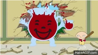 Free Kool Aid Oh Yeah Family Guy Gif - Kool Aid Man Family Guy (630x354)