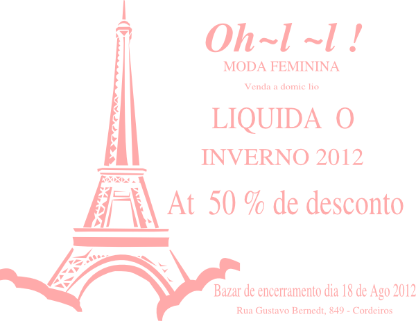 Pink Eiffel Oh La La Clip Art At Clker Com Vector Clip - Eiffel Tower Clip Art (600x463)