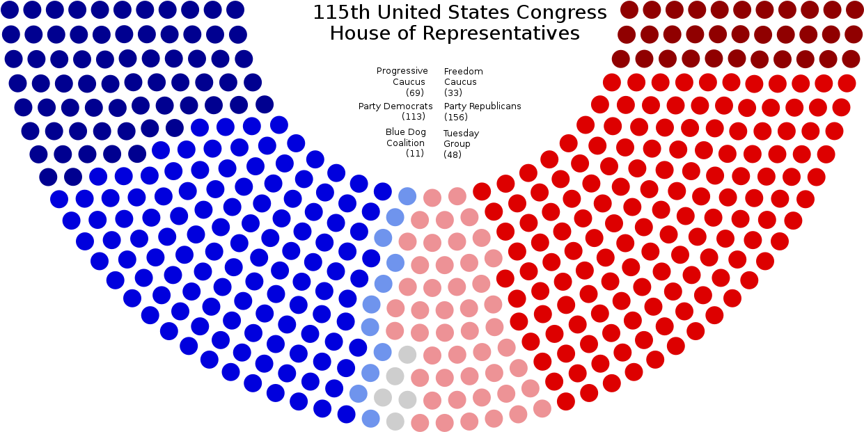 Compare The Light Blues If You Can Find Them To Pinks - House Of Representatives 2017 (1280x660)