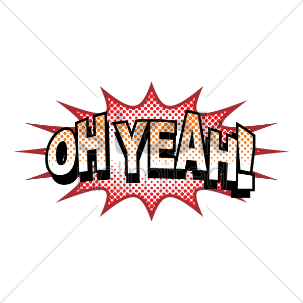 Comic Effect Oh Yeah V矢量图形 - Graphic Design (600x600)