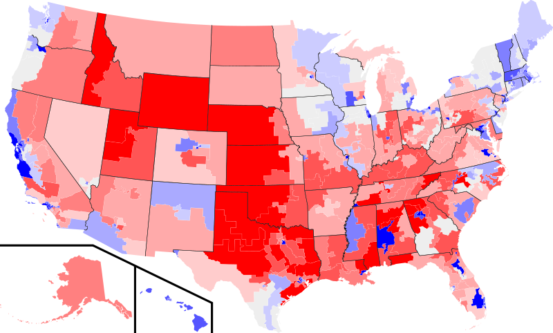 Partisan Voting Index By State With Us Election Results - Cook Partisan Voting Index (800x482)