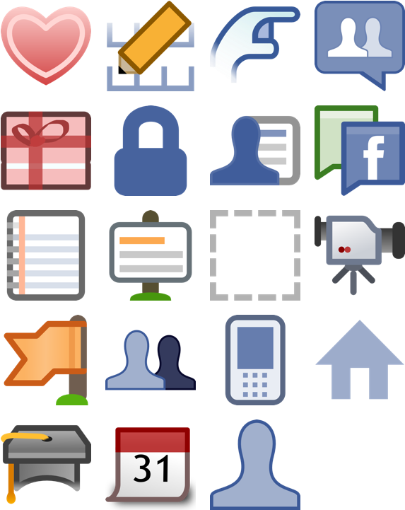 Search - Facebook Icons (592x740)